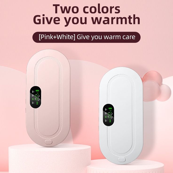 HEALTHTHUMB Heating Pads, Period Cramp Massager Portable Cordless Heating Pad 6 Heat Levels and 6 Massage Modes for Back Pain Relief Menstrual Heating Pad Massager