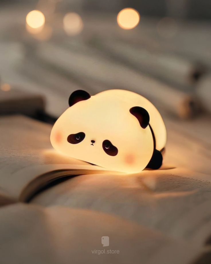 Sleeping Panda Cute Panda Night Light for Kids, Nursery - 10 cm  (White)
