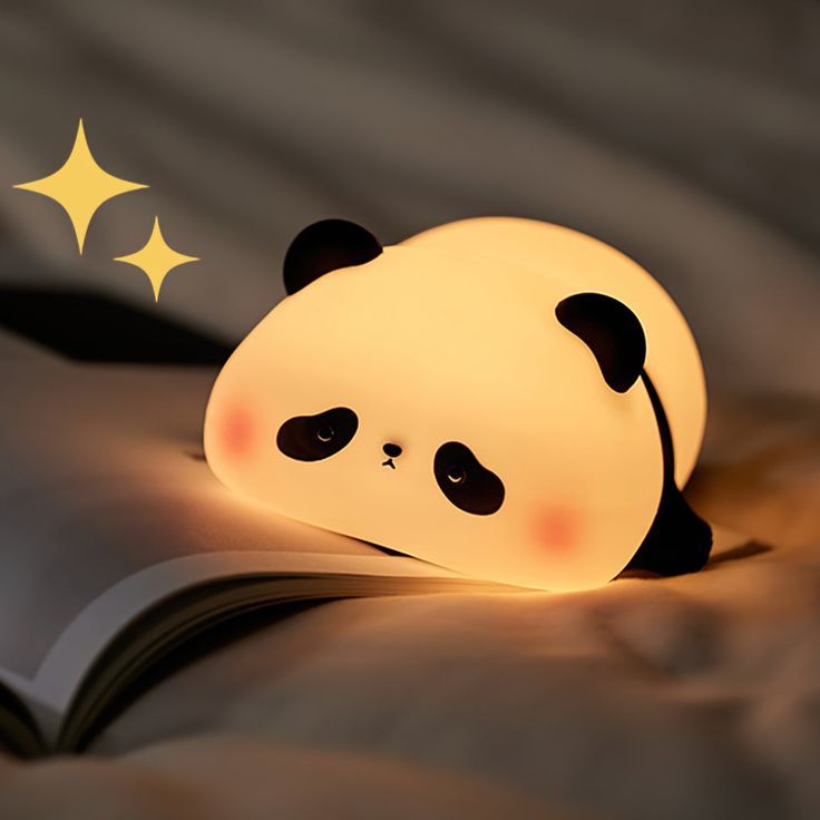 Sleeping Panda Cute Panda Night Light for Kids, Nursery - 10 cm  (White)